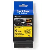 Brother TZe-FX611 Flexi ID Cinta negro sobre amarillo 6mm (original)