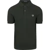 Fred perry para hombre. M6000 Polo liso verde (S), Casual, Algodón, Manga corta, outlet 2026.