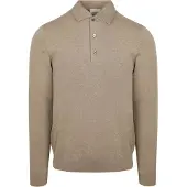 Profuomo Luxury Basic Polo Manga Larga Beige talla