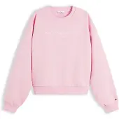 Tommy Hilfiger Sudadera 'Logo Relaxed' rosa / blanco
