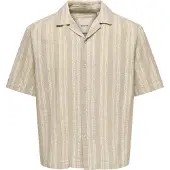 Only & Sons Camisa 'ONSWalker' beige / beige oscuro
