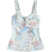 Next Top de tankini azul claro / lavanda / rosa