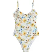 Next Traje de baño crema / zafiro / amarillo claro / oliva