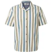 INDICODE JEANS Camisa 'Cristoff' azul real / caqui / offwhite