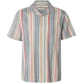 INDICODE JEANS Camisa 'Ravin' ecru / zafiro / azul claro / rojo claro