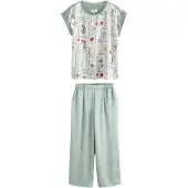 Ted Baker Pijama ecru / verde claro / lila / rojo