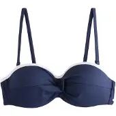 Mint Velvet Top de bikini navy / blanco