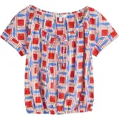 Next Camiseta azul / rojo