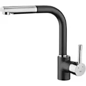 Teka GRIFO ARK 938 N, Estándar, Negro, Acero inoxidable, Acero inoxidable, Válvulas de giro, Monomando, 3/8"