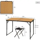 Aktive Mesa Plegable Con Bancos 63162