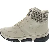 Rieker Botines con cordones crema / negro