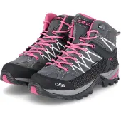 CMP Botas 'Rigel' gris basalto / rojo pastel / negro