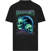 Merchcode Camiseta 'Rick & Morty Skull' azul real / verde claro / lila / negro
