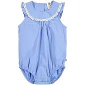 Müsli Pijama entero/body azul / blanco