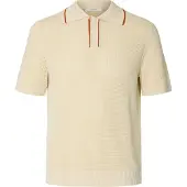 Selected Camiseta 'SLHJESSE' crema / naranja oscuro