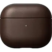 Nomad Funda Rustic Brown Leather Airpods V3