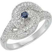 Smart Jewel Anillo azul oscuro / plata
