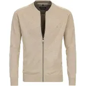 Casamoda Sudadera con cremallera beige / negro