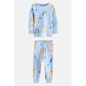 Next Pijama azul claro / azul oscuro / naranja