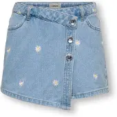 Kids Only GIRLS Falda 'KOGLesly' azul denim / amarillo / blanco