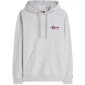 Tommy Hilfiger Sudadera 'Logo' gris moteado / rojo cereza / negro