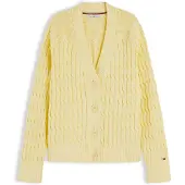 Tommy Hilfiger Cárdigan 'Cable Oversized' amarillo claro