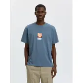 Selected Camiseta ópalo / azul claro / albaricique