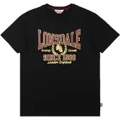 Lonsdale Camiseta 'Cliffe' amarillo claro / lila moteado / negro
