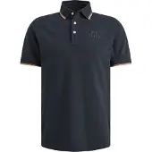 PME Legend Camiseta 'Polo shirt in piqué with artwork' azul oscuro