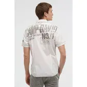 CAMP DAVID Camisa marfil / taupe