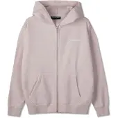 Pegador Sudadera con cremallera 'Clarita' rosa / blanco