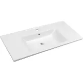 Hak Aqualine ZUNO 100, lavabo de cerámica, 100x45 cm, blanco