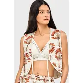 Gisela Chaleco naranja / offwhite