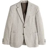 Next Chaqueta saco 'N. Premium' gris / gris oscuro / offwhite