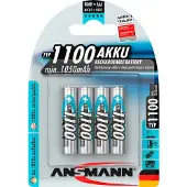 Ansmann Pila Recargable 1x4 Nimh 1100 Micro 1050mah Aaa