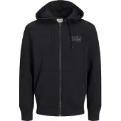 Jack & Jones Sudadera con cremallera gris / negro