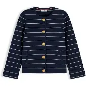 Tommy Hilfiger Cárdigan crema / azul oscuro