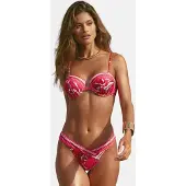 Lipsy Top de bikini rosa / rojo / rojo oscuro / blanco