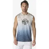 KOROSHI Camiseta zafiro / azul claro / negro / offwhite