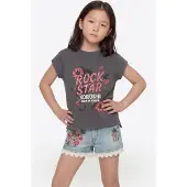 KOROSHI Camiseta antracita / fucsia