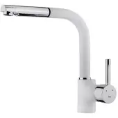 Teka GRIFO ARK 938 W, Estándar, Acero inoxidable, Blanco, Acero inoxidable, Válvulas de giro, Monomando, 3/8"