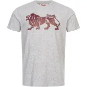 Lonsdale Camiseta 'Endmoor' gris moteado / rojo vino