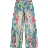 Desigual , Pantalón vaquero wide leg pintura, Mujer, Algodon, Azul, 36