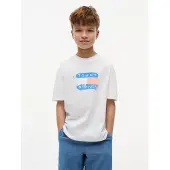 Tommy Hilfiger Camiseta 'Flag Graffiti' azul / naranja / blanco