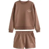 Next Traje para estar en casa chocolate / rosa