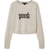 AllSaints Jersey 'DEETZ' negro / blanco lana