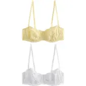 Next Sujetador amarillo / blanco