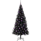 vidaXL Árbol de Navidad negro, 210 cm, PVC
