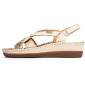 Pikolinos para mujer. W8K-1839C1 Sandalias de Piel Cadaques beige (39), Plano, 1 a 3cm, Velcro, Casual, outlet 2026.