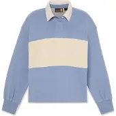 Timberland Sudadera 'Lush Rugby Polo' crema / azul paloma / blanco
